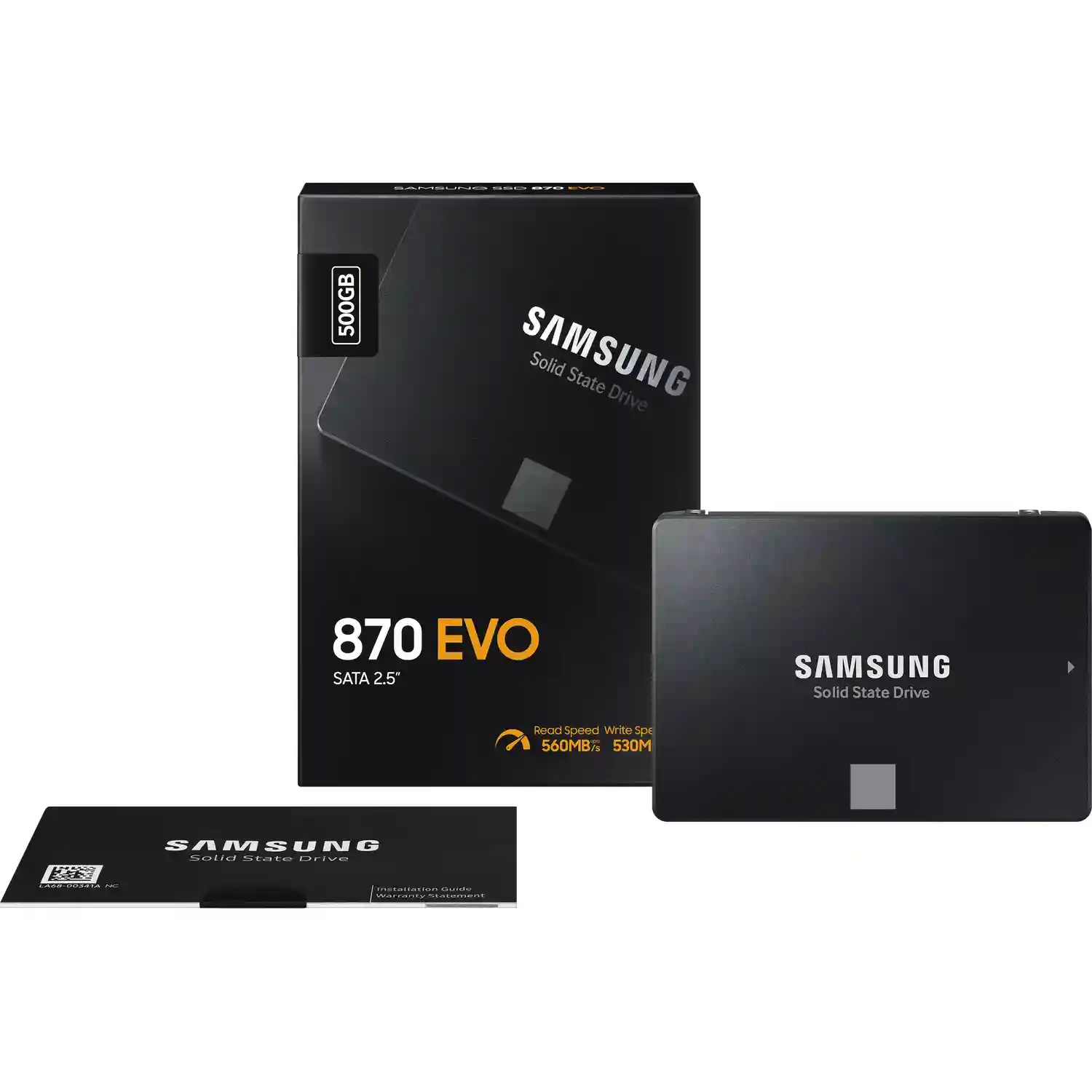 Внутренний SSD диск SAMSUNG 870 EVO 500GB, SATA3, 2.5" (MZ-77E500BW)